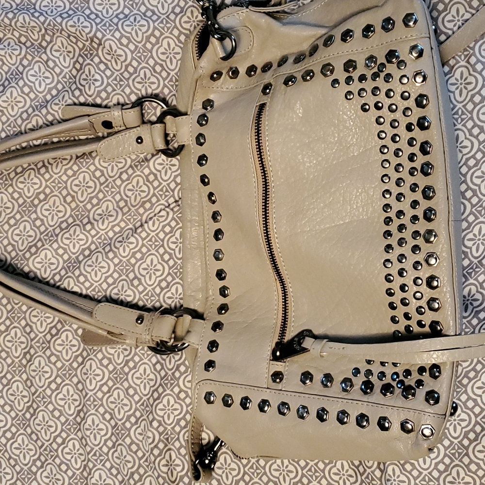 Grey rhinestone purse by Joelle Hawkens